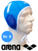 Arena waterpolocap blauw nummer 9