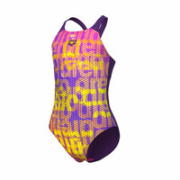 Arena G Multi Colours Swimsuit V Back plum/multi-plum 12-13
