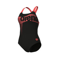 Arena W Wake Swimsuit Swim Pro Back black-calypso coral 40