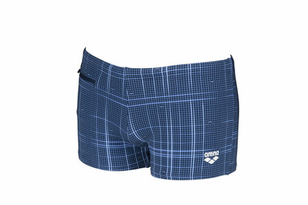Arena M Printed Checks Short navy-multi 110