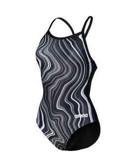 Arena W Swimsuit Lightdrop Back Marbled black-blackmulti 40