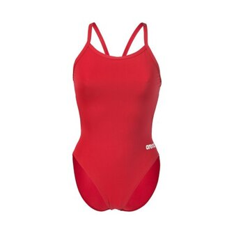 Arena W Team Swimsuit Challenge Solid red-white 42