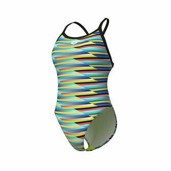 Arena W Racing Stripe Swimsuit Xcriss Cross black-multiblack 32