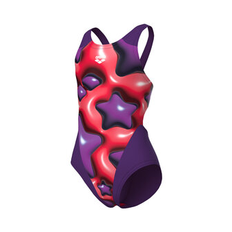 Arena G Star Shaped Swimsuit Swim Tech L plum-bright coral 10-11