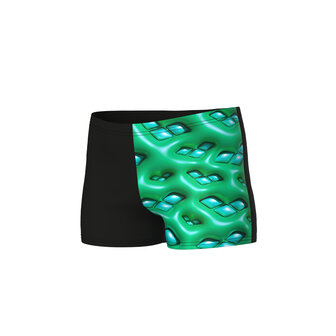 Arena B Logo Graphic Swim Short black-soft green multi 14-15