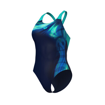 Arena W Dreamline Swimsuit V Back navy-water-multi 38