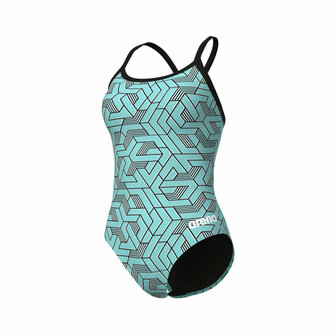 Arena W Escape Swimsuit Lightdrop Back black-waterblue multi 42
