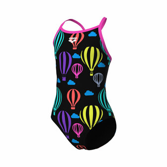 Arena G Balloons Swimsuit Lightdrop Back black-shocking pink 6-7