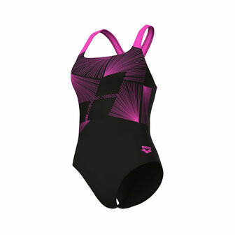 Arena W Lights Swimsuit Control Pro Back black-shocking pink 40