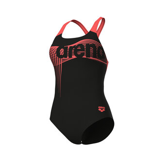 Arena W Wake Swimsuit Swim Pro Back black-calypso coral 42