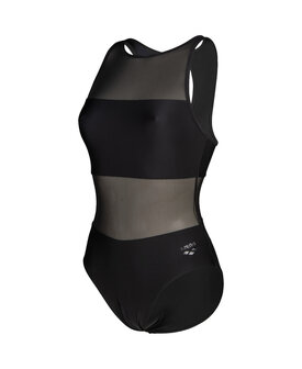 Arena W Mesh Panels Swimsuit Vent Back black 42
