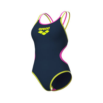 Arena W One Double Cross Back One Piece navy-pink-soft green 32