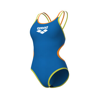 Arena W One Double Cross Back One Piece blue-orange-green 42