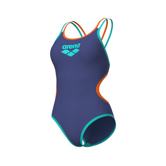 Arena W One Double Cross Back One Piece dusk-water-orange 32