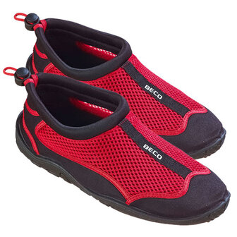 BECO Neopreen schoen beachwalker, zwart/rood, maat 42