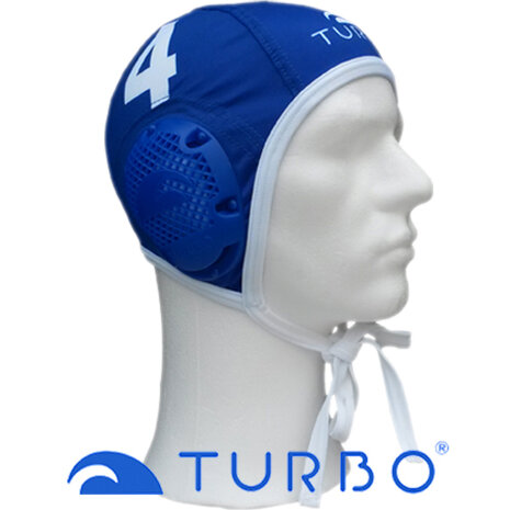 opruiming Turbo Waterpolo Cap (size m/l) nummer 2 professional blauw