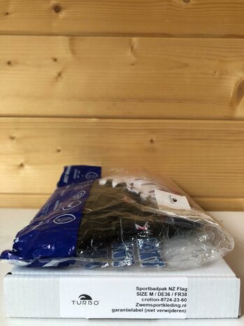 Magazijn opruiming showmodel Turbo (SIZE M) Sportbadpak NZ Flag  M (D36=FR38)
