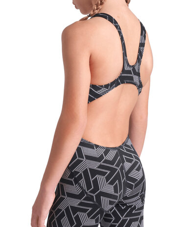 Aanbieding! Arena G Printed Full Body black multi kindermaat 164 2