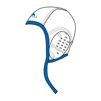 special made Turbo Waterpolo cap (size m/l) professional wit nummer 9