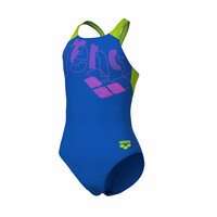 Arena G Tales Swimsuit V Back blue/china/artic-lime 8-9