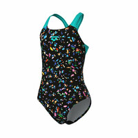 Arena G Confetti Swimsuit Swim Pro Back black multi-water 10-11