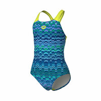 Arena G Ondulation Swimsuit Swim Pro Back navy-soft green 12-13