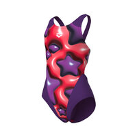 Arena G Star Shaped Swimsuit Swim Tech L plum-bright coral 10-11