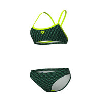 Arena W Monogram Bikini Bandeau dark sage multi-artic lime 40