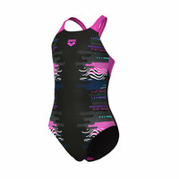 Arena G Rhythm Swimsuit V Back L black black-shocking pink 6-7