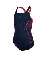 Arena G Reflecting Swimsuit Swim Pro Back navy-bright coral 14-15