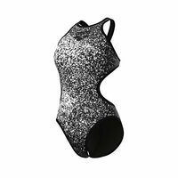 Arena W One Paints Swimsuit Tech Back black white-black 34