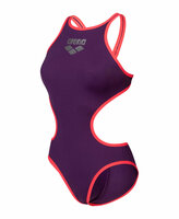 Arena W One Biglogo One Piece plum-bright coral 38