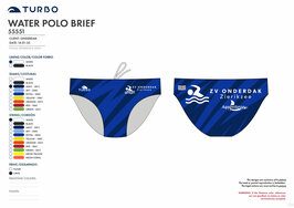 Turbo waterpolobroek ZV Onderdak + sponsor (voorbeeld 1)