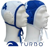 Turbo Waterpolo Cap Basic set wit en blauw Nr. 14